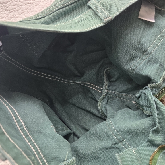 Lioness Princess Poly Miami Vice Wide Leg Cargo Style Pants Green - Picture 12 of 16